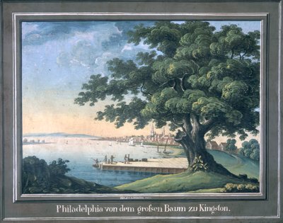 De Grote Boom van Kingston met een uitzicht op Philadelphia door C.A. During